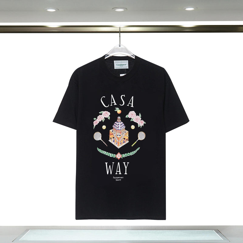 Casablanca T Shirts Castle Printing Cotton Tee