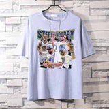 Basketball Sports T Shirt Loose-Fitting Pure Cotton Short Sleeves T-Shirt Male Student All-Match Warrior Curry
