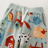 Boy Pants Children's Pants European and American Style Children Cartoon Printed Trousers Sports