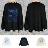 Purple Brand Long Sleeve T-Shirt Fashion Loose Long Sleeve Top