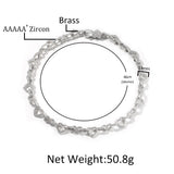 Chains Love Necklace 5A Zircon Clavicle Chain Temperament Spectrum Royalty