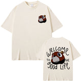 Rapper Kanye West Graduation Bear Double Sided Print T Shirt