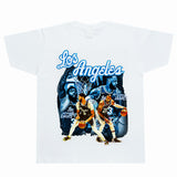 Basket Ball Star T Shirt Short Sleeve Printed T-shirt Retro Hip Hop Loose Cotton Washed Distressed