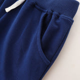 Boy Pants Autumn Girls Sweater Pants European and American Children Sports Pants Embroidered Pocket
