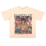 Film Star T Shirt Movie Bruce Lee Cotton Short Sleeve Loose round Neck American T-shirt Men and Women