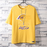 Basketball Sports T Shirt Summer Short-Sleeved T-Shirt Men'S And Women'S Nba Lakers Weishao Leisure Sports