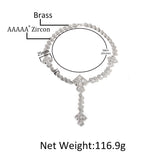 Chains Hip Hop Cross Necklace Copper Set Zircon Necklace St. Valentine's Spectrum