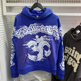 Mens trendy Hoodie & Pants Wash Water Make Old Sweater