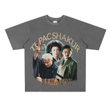 Film Star T Shirt Japanese Movie Zatōichi Loose Street Cotton T-shirt Men