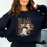 Halloween Born To Work Print Sweatshirt