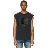 Purple Brand Distressed Tank T Shirts Distressed Sleeveless T-shirt Vest