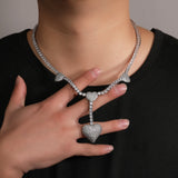Chains Love Tennis Chain Necklace Copper Inlaid Zircon Spectrum Royalty