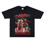 Film Star T Shirt Washed Old American Round Neck Loose T-Shirt Retro Short Sleeve
