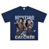 Film Star T Shirt Loose Heavy Retro Street Cotton American T-shirt Men and Women
