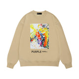 Purple Brand Sweatshirt Loose Crew Neck Sweater