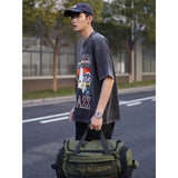 Basket Ball Star T Shirt Basketball Clarkson Washed Distressed Printed American T-shirt Retro Short Sleeve