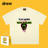Drew T Shirts Funny Smiling Face Short Sleeve Printed T-shirt