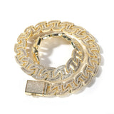 Chains Micro-set Zircon Hip Hop Necklace Personality Full Diamond St. Valentine's Spectrum