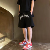 Palm Angle Shorts Palm Angels Letter Printed Casual Shorts Men's and Women's High Street Sports