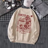 Sakura Printing Spring Casual Hoodies