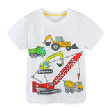 Boy T Shirt Summer Children's T-shirt Children Knitted Cotton round Neck Cartoon