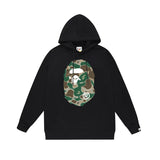 Bathing Ape Hoodie Autumn/Winter Letter Print Loose Hoodie Pullover Ape Sweater