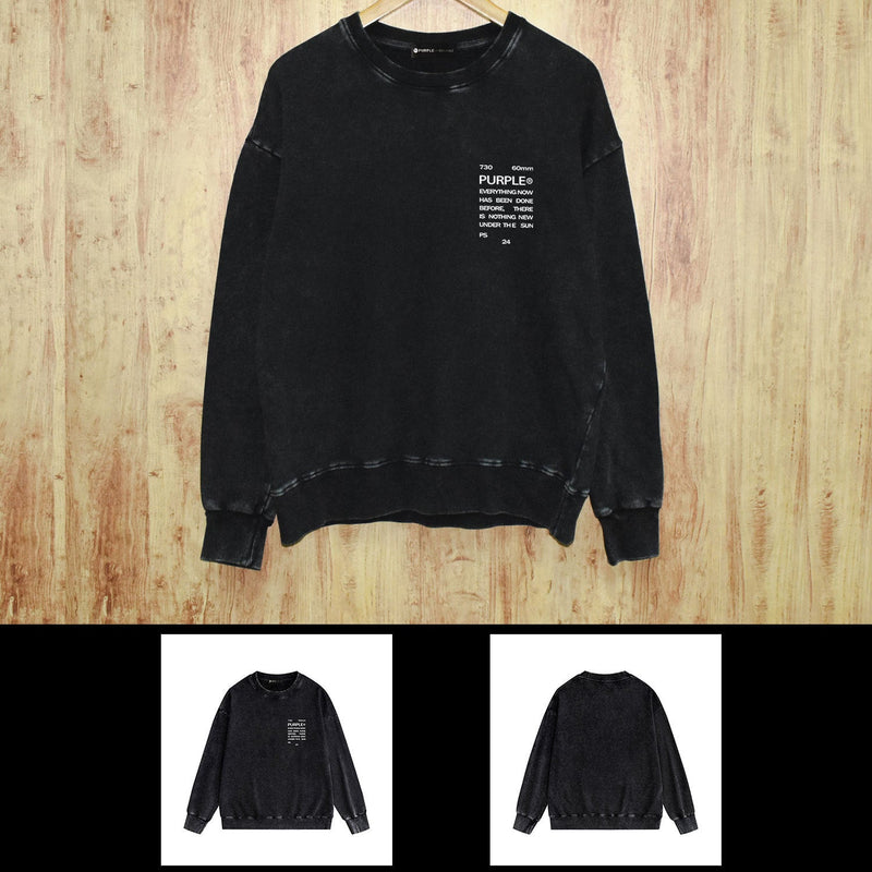 Purple Brand Distressed Sweatshirt Retro Vintage Crew Neck Sweater