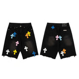 Chrome Heart Shorts Summer Denim Shorts