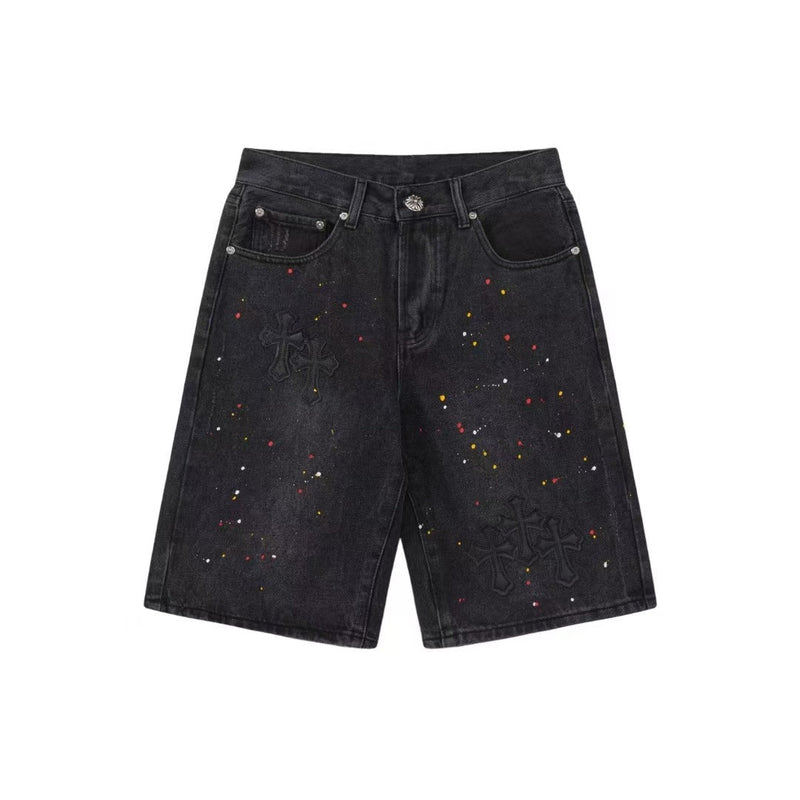 Chrome Heart Shorts Summer Denim Shorts