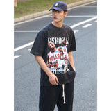 Basket Ball Star T Shirt Demar Derozan Short Sleeve Printed American T-shirt Retro Pure Cotton