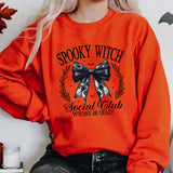 Halloween Bow Spooky Club Print Women Sweatshir