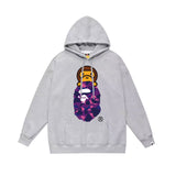 Bathing Ape Hoodie Autumn/Winter Letter Print Loose Hoodie Pullover Ape Sweater