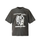 ERD T Shirts Washed Make Old Ripped T-shirt