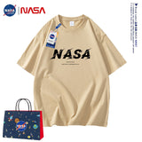 Nasa T Shirt Cotton Short Sleeve T-Shirt Men'S Round Neck Bottoming Shirt Half Sleeve