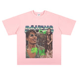 Film Star T Shirt Trendy Cotton Short Sleeve Loose round Neck Retro Heavy T-shirt