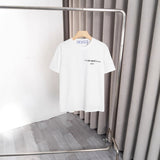 Off White T Shirts OW Joint Series Cartoon Pattern Crew Neck Pullover Short Sleeve
