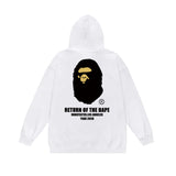 Bathing Ape Hoodie Autumn/Winter Letter Print Loose Hoodie Pullover Ape Sweater