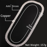 Chains Cuban Necklace Men's 13mm Zircon Gold Plated Spectrum St. Valentine's