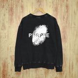 Purple Brand Distressed Sweatshirt Fashion Washed Black Long Sleeves Top