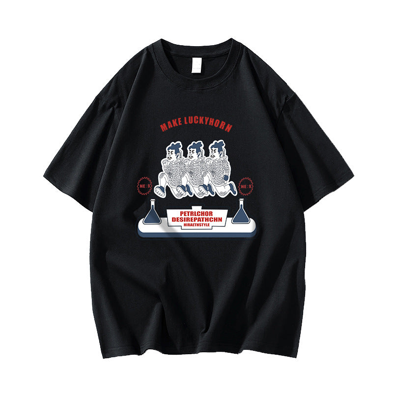 Nasa T Shirt Loose Men'S And Women'S Short-Sleeved Couple T-Shirt