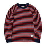 Mariner Shirt Horizontal Striped American Retro Sports T-shirt Men's Long Sleeve Spring and Autumn Navy-Striped Shirt