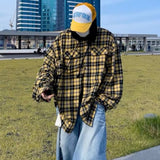 MIJKO Mens Jacket Plaid Hooded Jacket