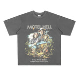Film Star T Shirt European Pure Cotton Loose Short Sleeve Retro Trendy Printed T-shirt for Men