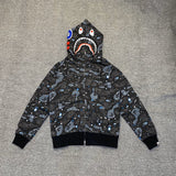 Bape Hoodie Luminous Zip-Up Cardigan Hoodie