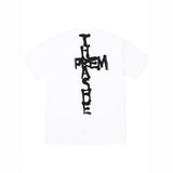 Men T-shirts Flame Joint Cross Pure Cotton