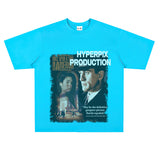 Film Star T Shirt Trendy Cotton Short Sleeve Loose round Neck American Retro T-shirt for Men