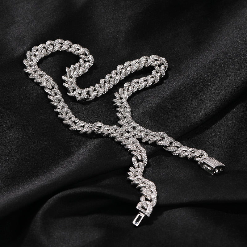 Chains Full Diamond 8MM Cuban Chain Punk Rock