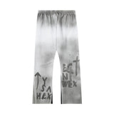 Gallery Dept Sweatpants Tie-dye Splash Ink Graffiti Alphabet Print Casual Sweatpants Trousers