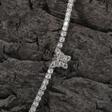 Chains Hip Hop Butterfly Tennis Chain Fashion Collarbone Chain Copper Zirconium Spectrum