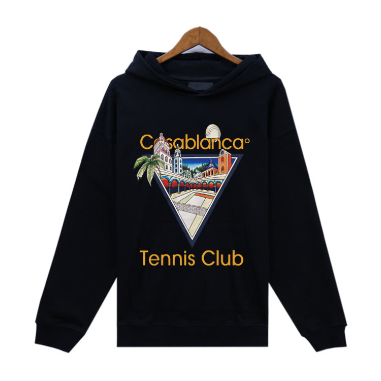 Casablanca Hoodie autumn and winter hooded sweater terry pure cotton